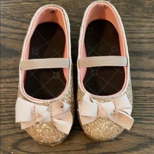 Pink sparkly Mary Janes.